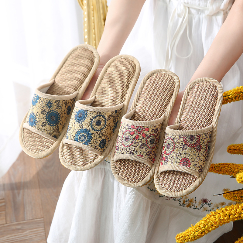 【居家亞麻拖鞋】精選亞麻拖鞋男女 四季家居家用室內 男女臥室待客