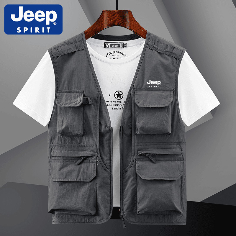 JEEP吉普戶外輕薄攝影多口袋釣魚網眼馬甲【不滿意包退 大家請放心購買】 JEEP吉普戶外輕薄攝影多口袋釣魚網眼馬甲【不滿意包退 大家請放心購買】